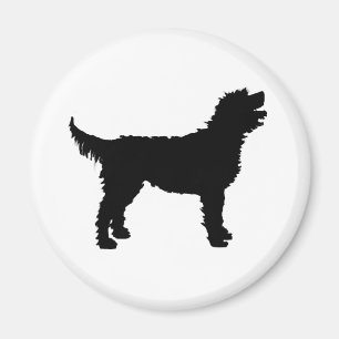Labradoodle Hund (im Schwarzen) Magnet