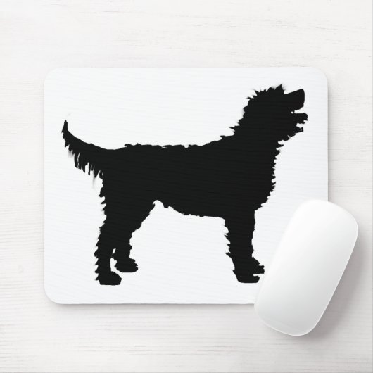 Labradoodle Hund (im Schwarzen) Mousepad (Mit Mouse)
