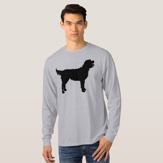 Labradoodle Hund (im Schwarzen) T-Shirt (Vorne ganz)