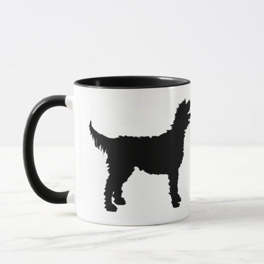 Labradoodle Hund (im Schwarzen) Tasse (Links)