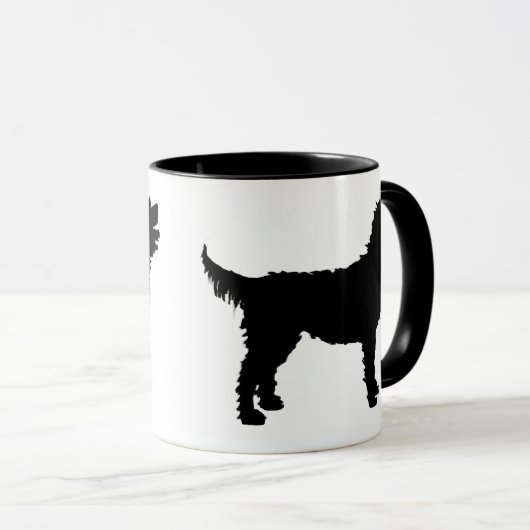 Labradoodle Hund (im Schwarzen) Tasse (VorderseiteRechts)