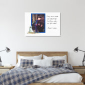 Labradoodle Hund in Blätter Dog Zitat Canvas druck Leinwanddruck (Insitu (Schlafzimmer))