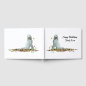 Labradoodle Hund in Blätter Gästebuch (Voll)