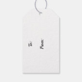 Labradoodle Hund in Blätter Geschenkmarke Geschenkanhänger (Rückseite)