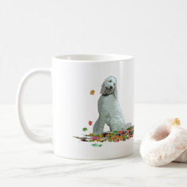 Labradoodle Hund in Blätter Kaffee Tasse