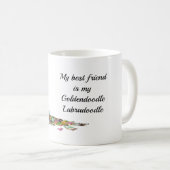 Labradoodle Hund in Blätter Kaffee Tasse (VorderseiteRechts)