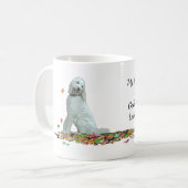 Labradoodle Hund in Blätter Kaffee Tasse (Vorderseite Links)
