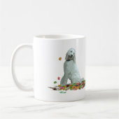 Labradoodle Hund in Blätter Kaffee Tasse (Links)