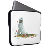 Labradoodle Hund in Blätter Laptop-Sieb Laptopschutzhülle (Vorne Rechts)