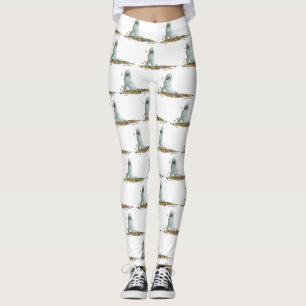 Labradoodle Hund in Blätter Leggings Frauen