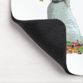 Labradoodle Hund in Blätter Maus Pad Mousepad (Ecke)