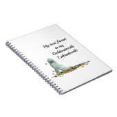 Labradoodle Hund in Blätter SpiralNotebook Notizblock (Rechte Seite)