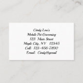 Labradoodle Hund in Blätter Visitenkarte (Rückseite)