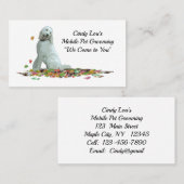 Labradoodle Hund in Blätter Visitenkarte (Vorne/Hinten)