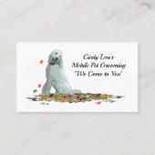 Labradoodle Hund in Blätter Visitenkarte (Vorderseite)