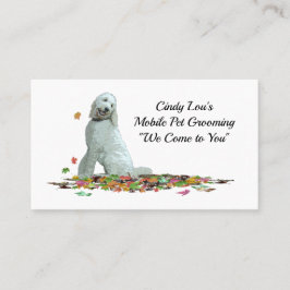 Labradoodle Hund in Blätter Visitenkarte