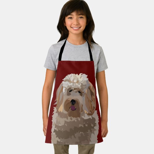 Labradoodle Hund Kinder Schürze (Insitu)