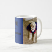 Labradoodle Hund mit benutzerdefiniertem Kleid Anp Kaffeetasse (VorderseiteRechts)