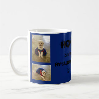 Labradoodle Hund mit benutzerdefiniertem Kleid Anp Kaffeetasse