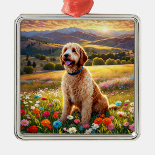 Labradoodle-Hund Ornament Aus Metall