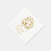 Labradoodle Hund Personalisiert Cheers Serviette (Ecke)
