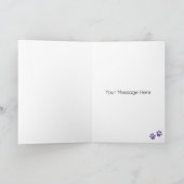 Labradoodle Hund Personalisiert Happy Birthday Karte (Innenseite)