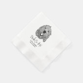 Labradoodle Hund Personalisiert I Do to Napkins Serviette (Ecke)