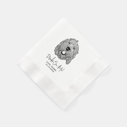 Labradoodle Hund Personalisiert I Do to Napkins Serviette (Ecke)
