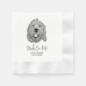 Labradoodle Hund Personalisiert I Do to Napkins Serviette (Vorderseite)