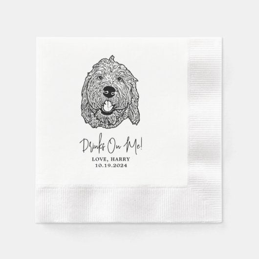 Labradoodle Hund Personalisiert I Do to Napkins Serviette (Vorderseite)