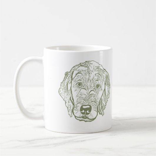 Labradoodle Hund Personalisiert Zeichnend Hand Kaffeetasse (Links)