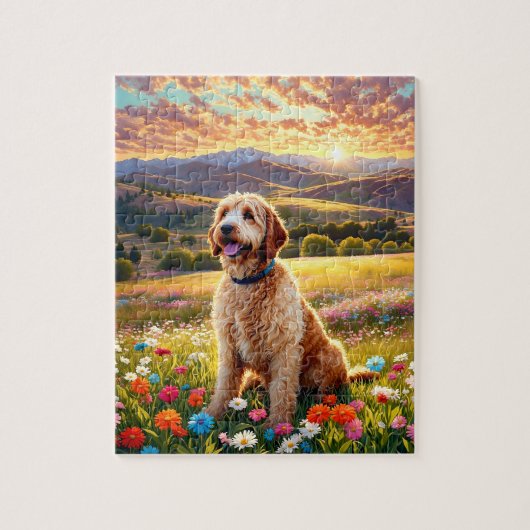 Labradoodle-Hund Puzzle (Vertikal)