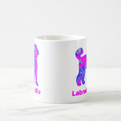 Labradoodle Hund Silhouette Crazy Hot Pink Kaffeetasse (Mittel)