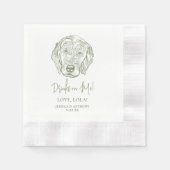 Labradoodle Hunde Personalisierte Getränke an mir Serviette (Vorderseite)