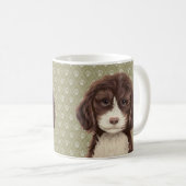 Labradoodle Hundegemälde / Labradoodle-Liebe / Kaffeetasse (VorderseiteRechts)