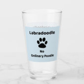 Labradoodle Hundeglas-Geschenk Glas (Vorderseite)