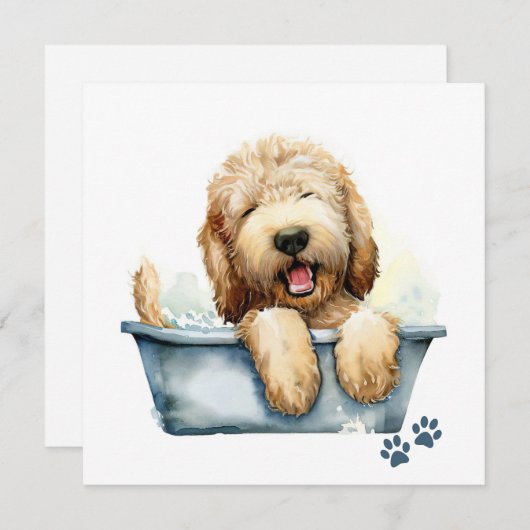 Labradoodle-Hundekarte (Vorne/Hinten)