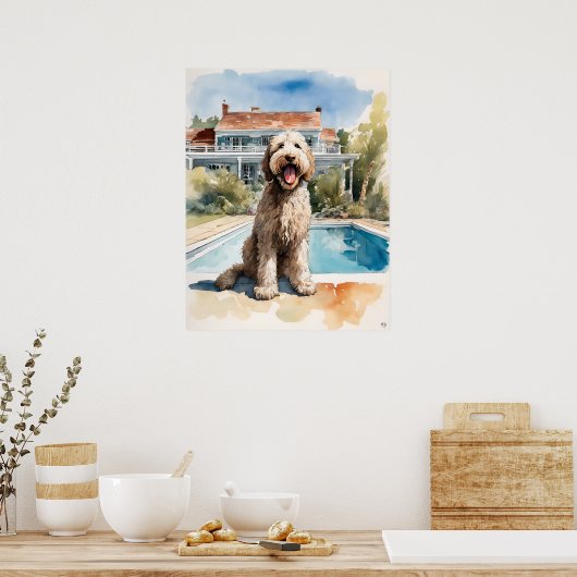 Labradoodle - Hundekunstdruck Poster (Küche)