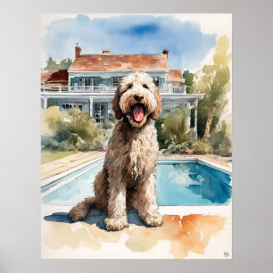 Labradoodle - Hundekunstdruck Poster