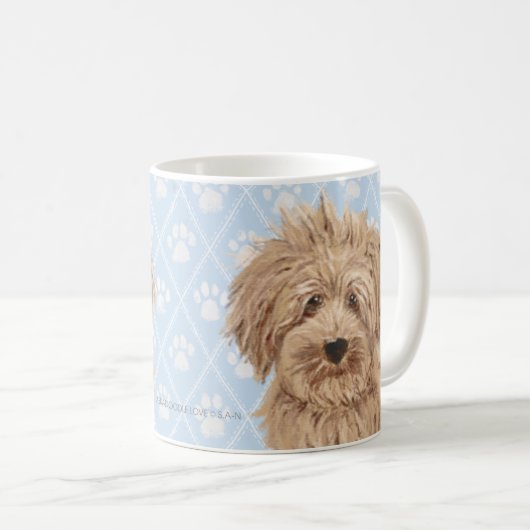 Labradoodle Hundemalereien/Labradoodle Liebe/ Kaffeetasse (VorderseiteRechts)