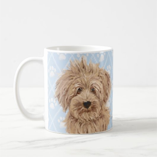 Labradoodle Hundemalereien/Labradoodle Liebe/ Kaffeetasse (Links)