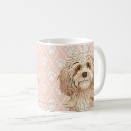 Labradoodle Hundemalereien/Labradoodle Liebe/ Kaffeetasse (VorderseiteRechts)