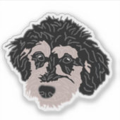 Labradoodle-Hundemutter-Tasse Aufkleber (Vorderseite)