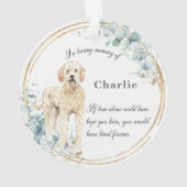 Labradoodle in Love Memory Name Weihnachten Ornament (Rückseite)