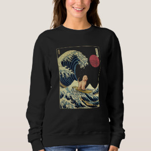 Labradoodle Japanische Kanagawa-Welle Surfhund Sweatshirt