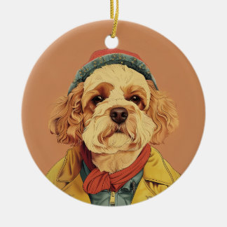 Labradoodle Keramik Ornament