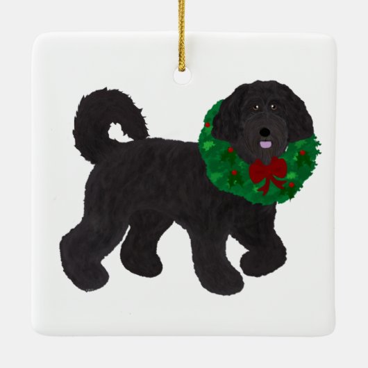 Labradoodle Keramikornament (Rückseite)