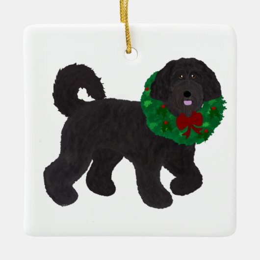 Labradoodle Keramikornament (Vorderseite)