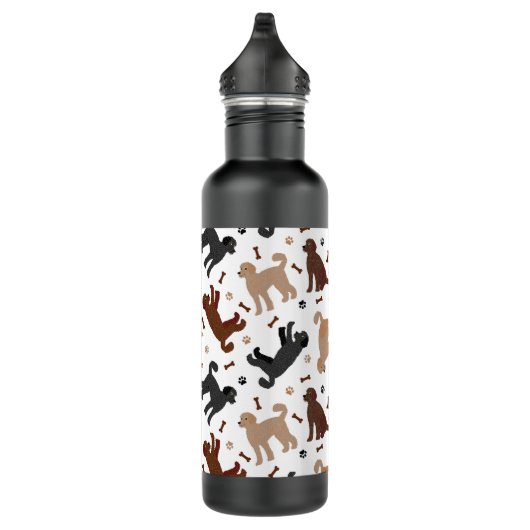 Labradoodle Knochen und Paare Edelstahlflasche (Rechts)