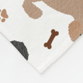 Labradoodle Knochen und Paare Fleecedecke (Ecke)